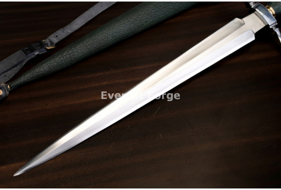 Hand-Forged Arming Sword, Trumpet Quillons