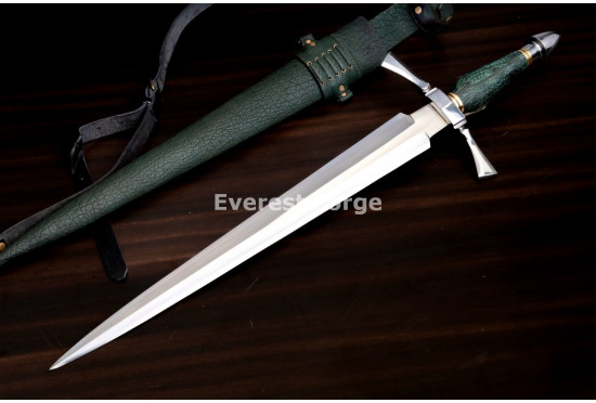 Hand-Forged Arming Sword, Trumpet Quillons
