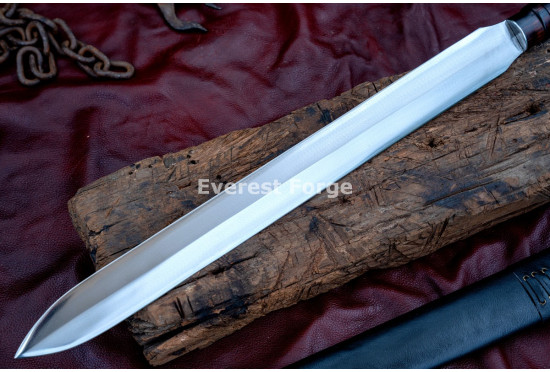 Hand-Forged Maasai Seme Sword – Full-Tang 5160 Leaf-Shaped Blade