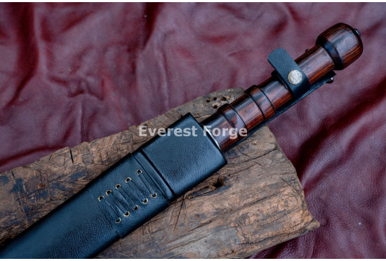 Hand-Forged Maasai Seme Sword – Full-Tang 5160 Leaf-Shaped Blade