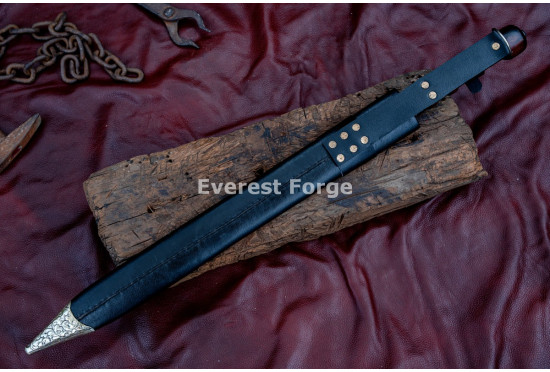 Hand-Forged Maasai Seme Sword – Full-Tang 5160 Leaf-Shaped Blade