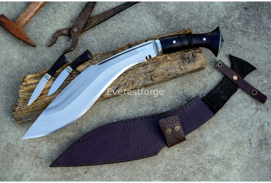 Angkhola Guardian Khukuri – 14 Inch Grooved-Body Traditional Kukri