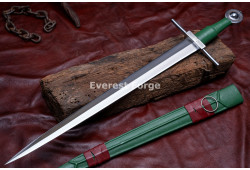 Hand-Forged Medieval Arming Sword, Celtic Knotwork