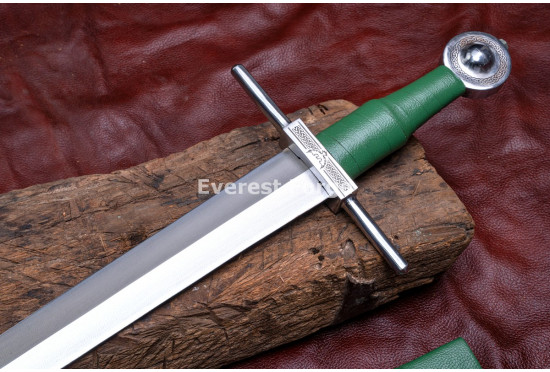 Hand-Forged Medieval Arming Sword, Celtic Knotwork