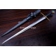 Hand-Forged Medieval Knight Sword, Brass Fittings