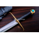 Hand-Forged Medieval Knight Sword, Brass Fittings