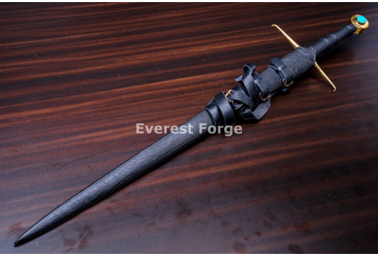 Hand-Forged Medieval Knight Sword, Brass Fittings