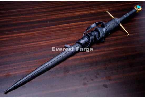 Hand-Forged Medieval Knight Sword, Brass Fittings