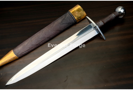 Hand-Forged Quillon Dagger, Ball Pommel