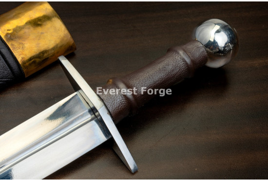 Hand-Forged Quillon Dagger, Ball Pommel