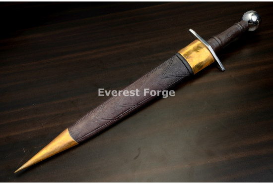 Hand-Forged Quillon Dagger, Ball Pommel