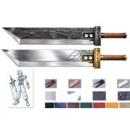 Hand-Forged Buster Sword, Final Fantasy VII-Inspired Single-Edged Greatsword