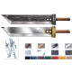 Hand-Forged Buster Sword, Final Fantasy VII-Inspired Single-Edged Greatsword
