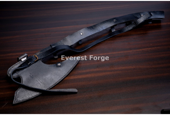Hand-Forged Bearded Axe, Full Tang Rosewood Handle