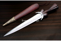 Hand-Forged Bollock Dagger, Fluted Pommel
