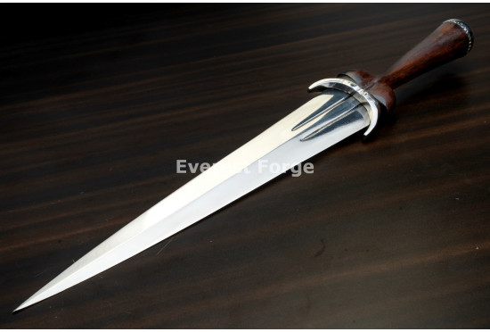 Hand-Forged Bollock Dagger, Twin Fullers