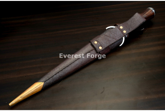 Hand-Forged Bollock Dagger, Twin Fullers