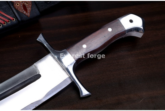 Hand-Forged Bowie Knife, Crossguard Hilt