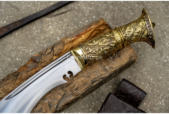 BRASS HANDLE  ANGKHOLA  KUKRI