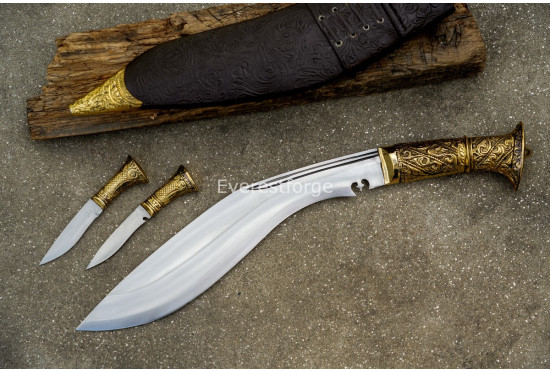 BRASS HANDLE  ANGKHOLA  KUKRI