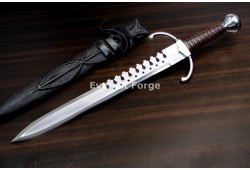 Hand-Forged Sword Breaker Dagger