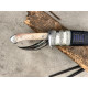 Bushwhacker Cutlass - Hand-Forged Recurved Clip-Point Sword with Bone Hilt