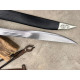 Bushwhacker Cutlass - Hand-Forged Recurved Clip-Point Sword with Bone Hilt