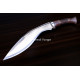 Hand-Forged Kukri Knife, Carved Grip