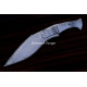 Hand-Forged Kukri Knife, Carved Grip