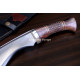 Hand-Forged Kukri Knife, Carved Grip