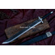 Hand-Forged Heavy-Duty Chopper Sword – Full-Tang 5160 Curved Blade with Dark Forge Finish