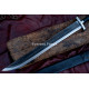 Hand-Forged Heavy-Duty Chopper Sword – Full-Tang 5160 Curved Blade with Dark Forge Finish