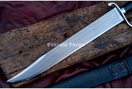 Civil War D-Guard Bowie Knife – Hand-Forged Full-Tang 5160 Clip-Point Blade