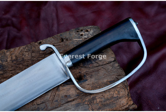 Civil War D-Guard Bowie Knife – Hand-Forged Full-Tang 5160 Clip-Point Blade