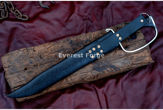 Civil War D-Guard Bowie Knife – Hand-Forged Full-Tang 5160 Clip-Point Blade
