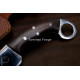 Hand-Forged Ring Pommel Knife, Pierced Blade
