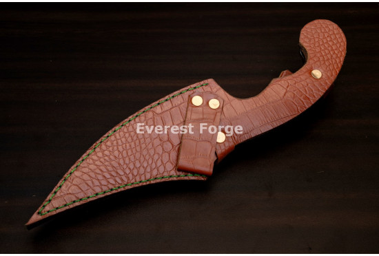 Hand-Forged Ring Pommel Knife, Pierced Blade