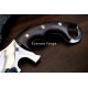 Hand-Forged Ring Pommel Knife, Faceted Blade