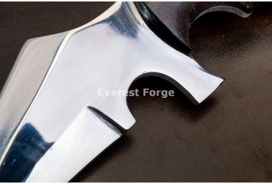 Hand-Forged Ring Pommel Knife, Faceted Blade