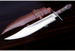 Hand-Forged Bowie Knife, Coffin Handle