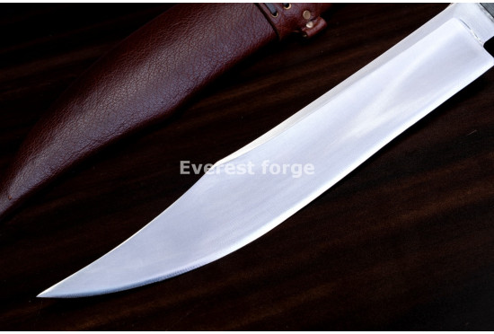 Hand-Forged Bowie Knife, Coffin Handle