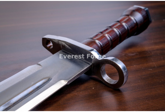 Hand-Forged Bayonet Fighting Knife, Fullered Blade