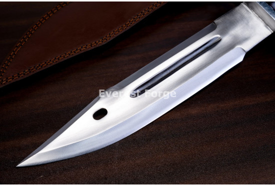 Hand-Forged Bayonet Fighting Knife, Fullered Blade