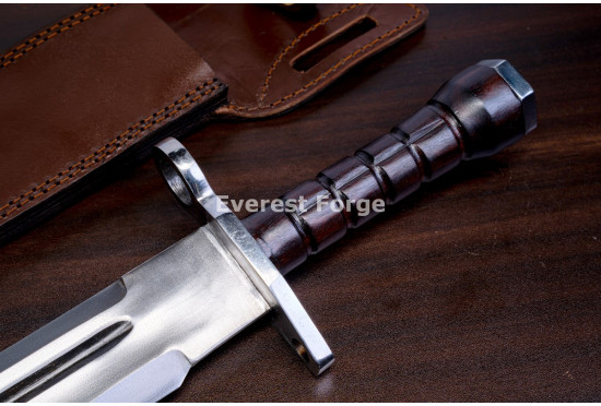 Hand-Forged Bayonet Fighting Knife, Fullered Blade