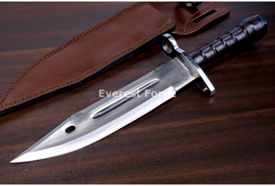 Hand-Forged Bayonet Fighting Knife, Fullered Blade
