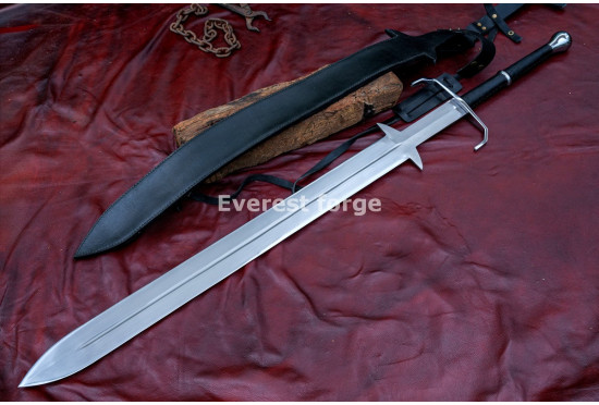 Custom Ice-Inspired Greatsword – Hand-Forged Full-Tang Two-Handed Blade