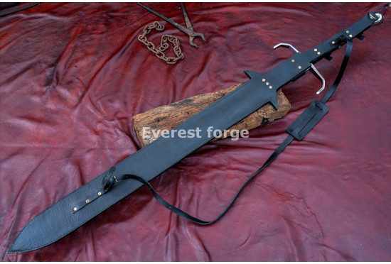 Custom Ice-Inspired Greatsword – Hand-Forged Full-Tang Two-Handed Blade