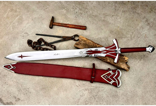 Hand-Forged Clarent Sword Replica – Mordred's Blade from the Fate Series (Unofficial Tribute)