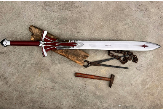 Hand-Forged Clarent Sword Replica – Mordred's Blade from the Fate Series (Unofficial Tribute)