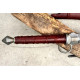 Dark Fantasy Longsword – Hand-Forged Full-Tang Blackened Blade with Ring Guard